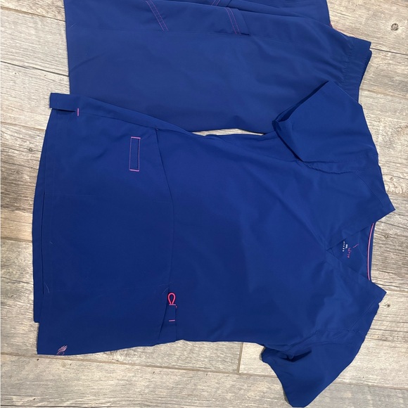 Smitten Blue Fitted Polo T-Shirt - Picture 1 of 2